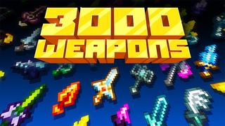 Thumbnail of the Minecraft Bedrock Marketplace product 3000 Weapons created by Starfish Studios.