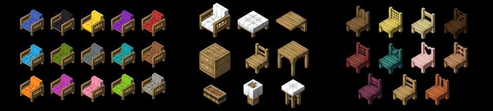 Panorama of the Minecraft Bedrock Marketplace product Otro Add-On de Mobiliario created by Starfish Studios.