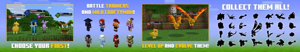 Panorama of the Minecraft Bedrock Marketplace product Add-On CRAFTYMON created by Starfish Studios.