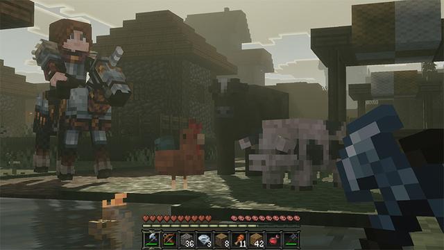 Screenshot of the Minecraft Bedrock Marketplace product Dark Fantasy Visuals created by Starfish Studios.