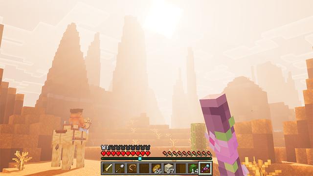 Screenshot of the Minecraft Bedrock Marketplace product Prizma Visuals created by Starfish Studios.