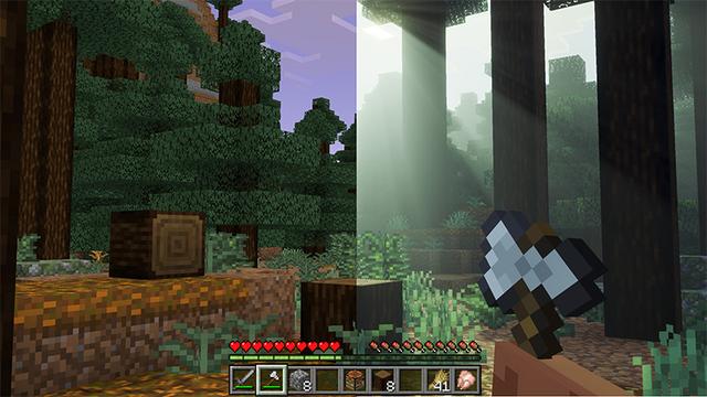 Screenshot of the Minecraft Bedrock Marketplace product Prizma Visuals created by Starfish Studios.