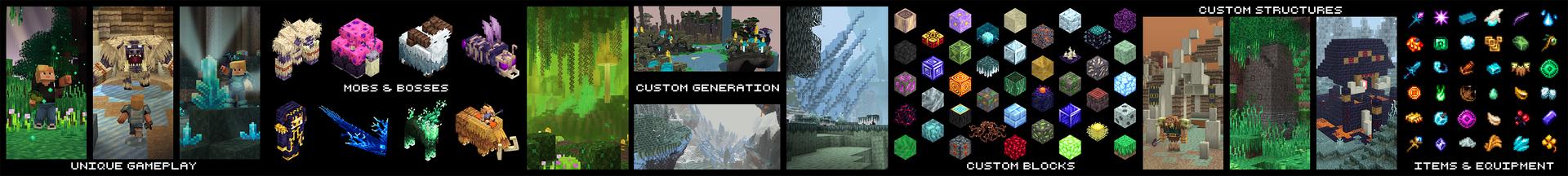 Panorama of the Minecraft Bedrock Marketplace product Sky Dimensions created by Starfish Studios.