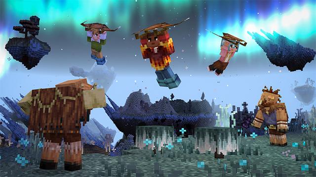 Screenshot of the Minecraft Bedrock Marketplace product Sky Dimensions created by Starfish Studios.