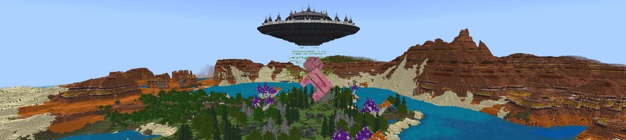 Panorama of the Minecraft Bedrock Marketplace product Alien Spaceship created by Street Studios.