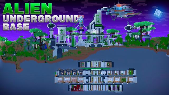 Thumbnail of the Minecraft Bedrock Marketplace product Alien Underground Base created by Street Studios.