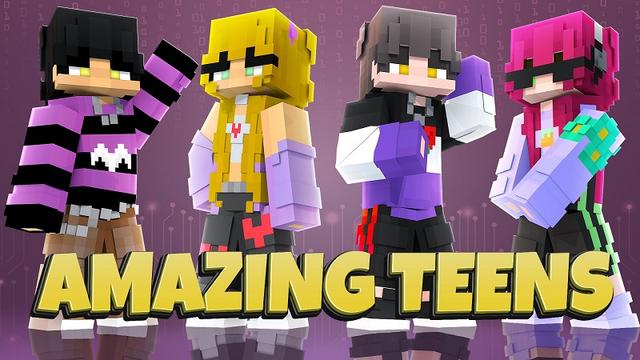 Thumbnail of the Minecraft Bedrock Marketplace product Amazing Teens created by Street Studios.