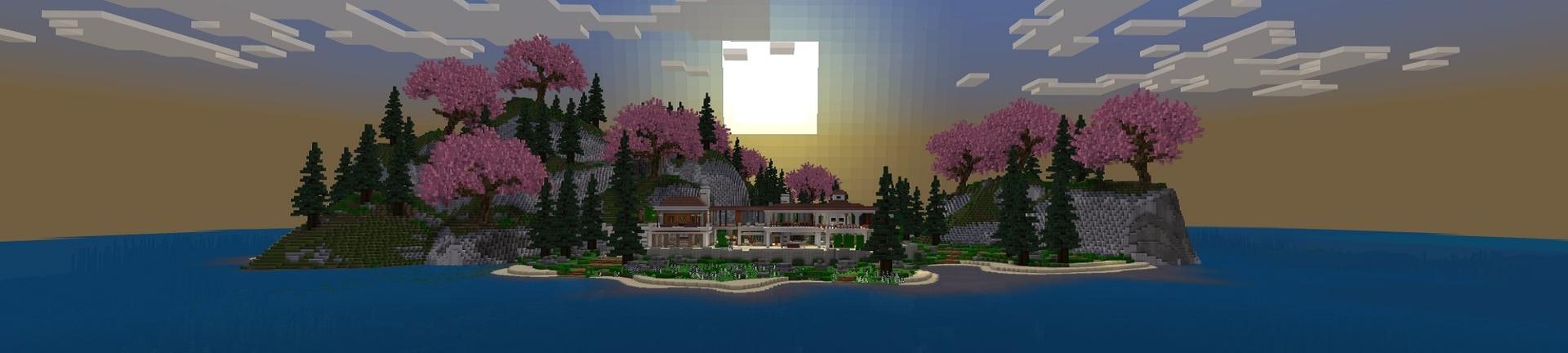 Panorama of the Minecraft Bedrock Marketplace product Anime Mansion created by Street Studios.