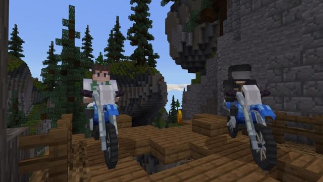 Screenshot of the Minecraft Bedrock Marketplace product Bike Hills created by Street Studios.