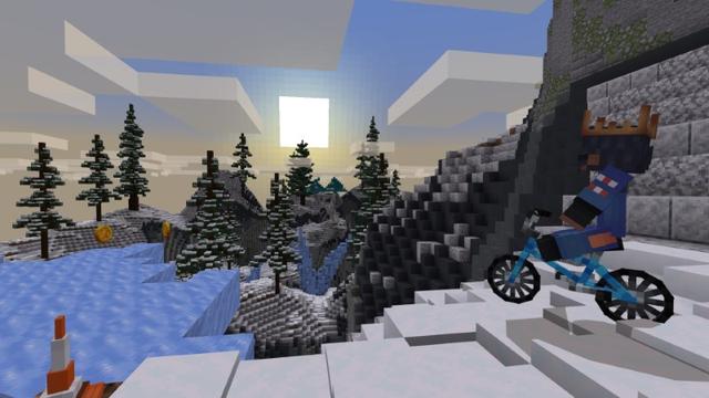 Screenshot of the Minecraft Bedrock Marketplace product Bike Hills created by Street Studios.