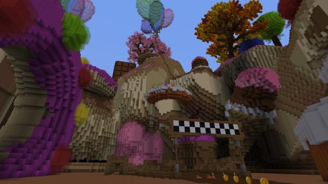 Screenshot of the Minecraft Bedrock Marketplace product Bike Hills created by Street Studios.