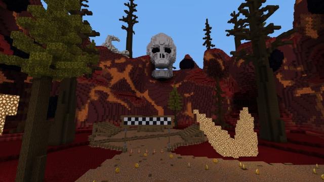 Screenshot of the Minecraft Bedrock Marketplace product Bike Hills created by Street Studios.