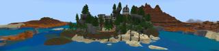 Panorama of the Minecraft Bedrock Marketplace product Billionaire Island created by Street Studios.