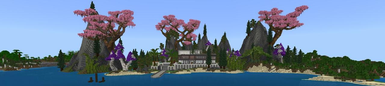 Panorama of the Minecraft Bedrock Marketplace product Billionaire Mansion created by Street Studios.