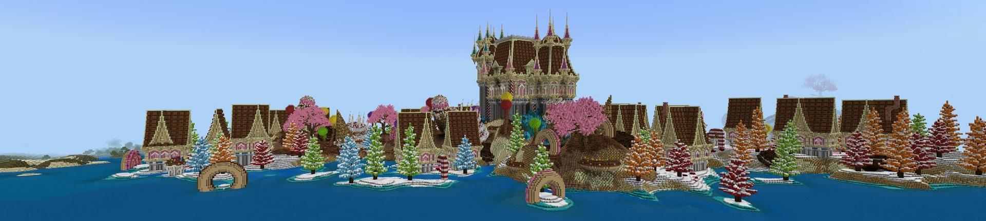 Panorama of the Minecraft Bedrock Marketplace product Candyland created by Street Studios.