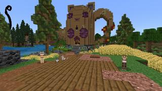 Screenshot of the Minecraft Bedrock Marketplace product Cat House Village created by Street Studios.