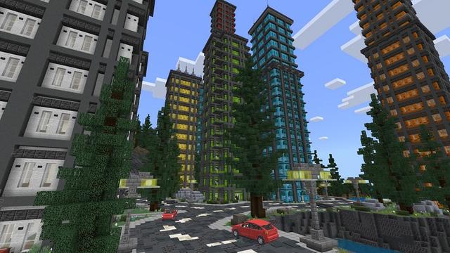 Screenshot of the Minecraft Bedrock Marketplace product Colorful City created by Street Studios.
