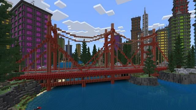 Screenshot of the Minecraft Bedrock Marketplace product Colorful City created by Street Studios.