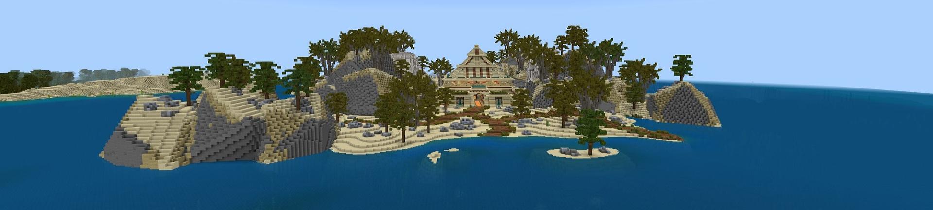 Panorama of the Minecraft Bedrock Marketplace product Desert Pyramid created by Street Studios.