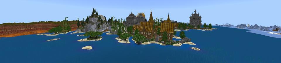 Panorama of the Minecraft Bedrock Marketplace product Dinosaur Island created by Street Studios.