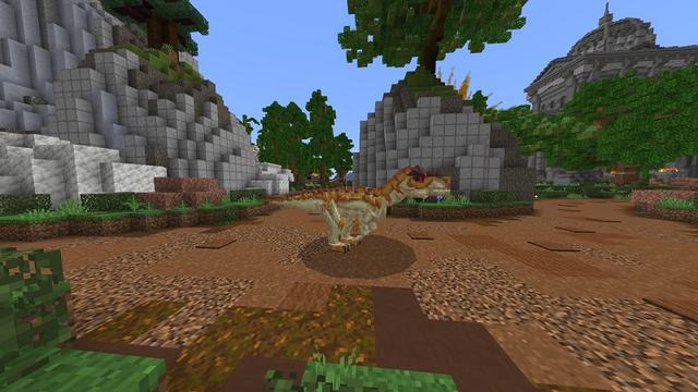 Screenshot of the Minecraft Bedrock Marketplace product Dinosaur Island created by Street Studios.