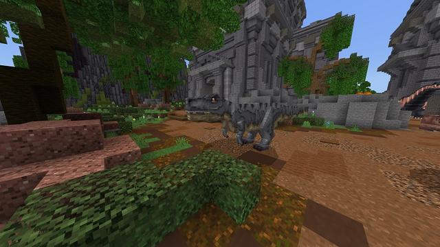 Screenshot of the Minecraft Bedrock Marketplace product Dinosaur Island created by Street Studios.