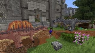 Screenshot of the Minecraft Bedrock Marketplace product Dinosaur Skyblock created by Street Studios.