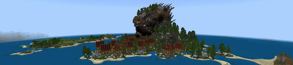 Panorama of the Minecraft Bedrock Marketplace product Dragon Island created by Street Studios.