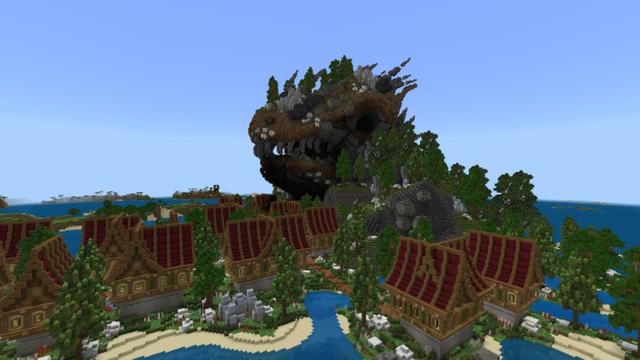 Screenshot of the Minecraft Bedrock Marketplace product Dragon Island created by Street Studios.