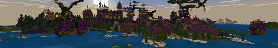 Panorama of the Minecraft Bedrock Marketplace product Dragon Kingdom created by Street Studios.