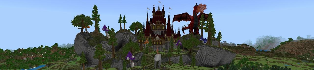 Panorama of the Minecraft Bedrock Marketplace product Dragon Palace created by Street Studios.