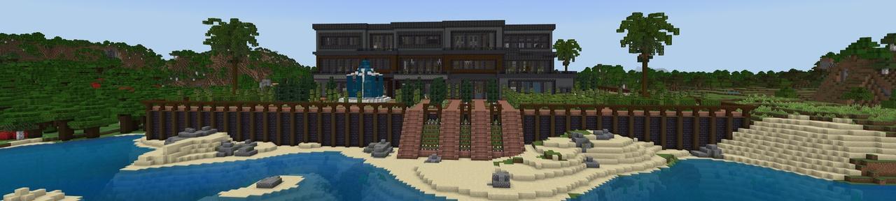 Panorama of the Minecraft Bedrock Marketplace product Dream Mansion created by Street Studios.
