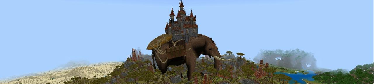 Panorama of the Minecraft Bedrock Marketplace product Elephant Castle created by Street Studios.