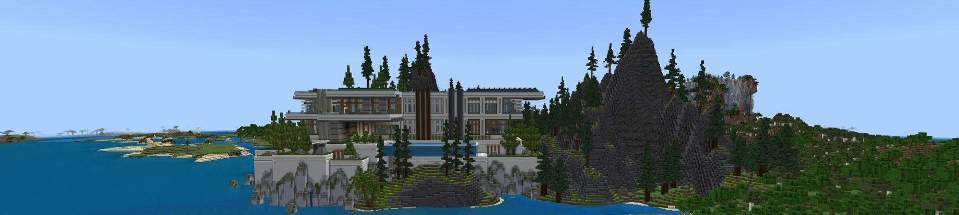 Panorama of the Minecraft Bedrock Marketplace product Epic Mansion created by Street Studios.