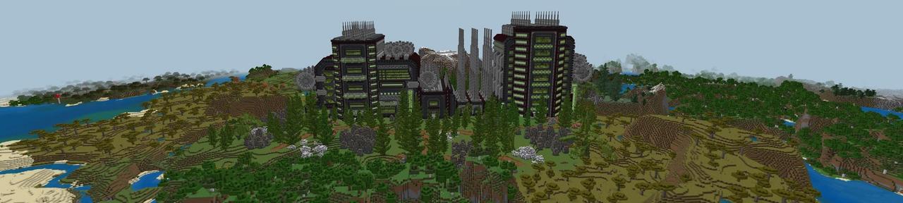 Panorama of the Minecraft Bedrock Marketplace product Factory Survival created by Street Studios.