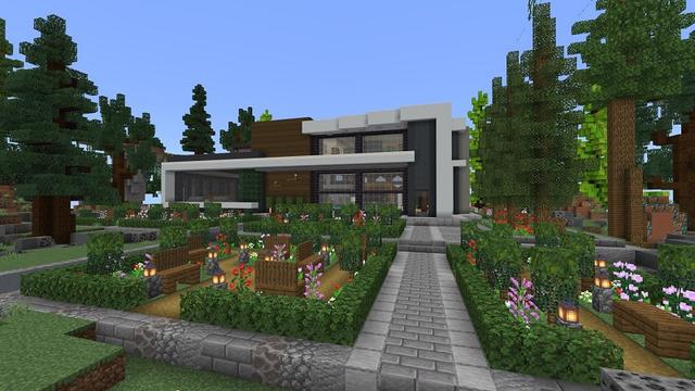 Screenshot of the Minecraft Bedrock Marketplace product Floating Mansion created by Street Studios.