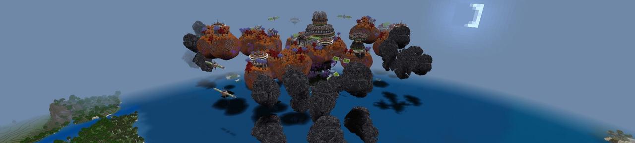 Panorama of the Minecraft Bedrock Marketplace product Flying Alien Base created by Street Studios.