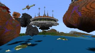 Screenshot of the Minecraft Bedrock Marketplace product Flying Alien Base created by Street Studios.