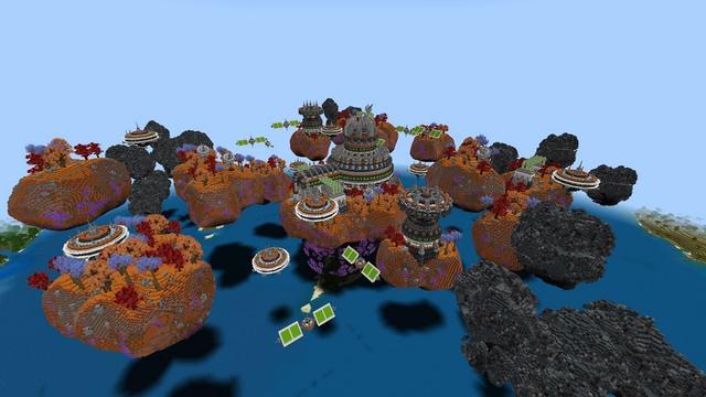 Screenshot of the Minecraft Bedrock Marketplace product Flying Alien Base created by Street Studios.