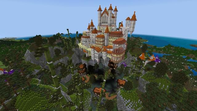 Screenshot of the Minecraft Bedrock Marketplace product Flying Castle created by Street Studios.