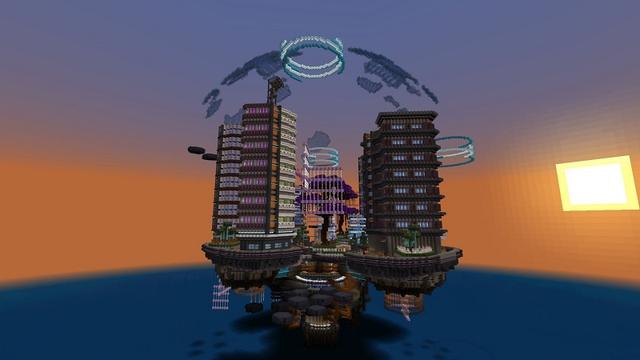 Screenshot of the Minecraft Bedrock Marketplace product Flying Hacker Base created by Street Studios.