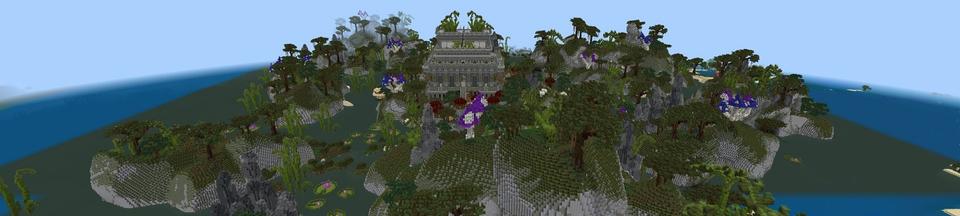 Panorama of the Minecraft Bedrock Marketplace product Frog Temple created by Street Studios.
