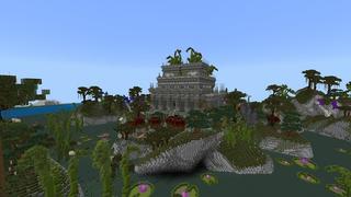 Screenshot of the Minecraft Bedrock Marketplace product Frog Temple created by Street Studios.