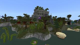 Screenshot of the Minecraft Bedrock Marketplace product Frog Temple created by Street Studios.