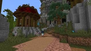 Screenshot of the Minecraft Bedrock Marketplace product Frog Temple created by Street Studios.