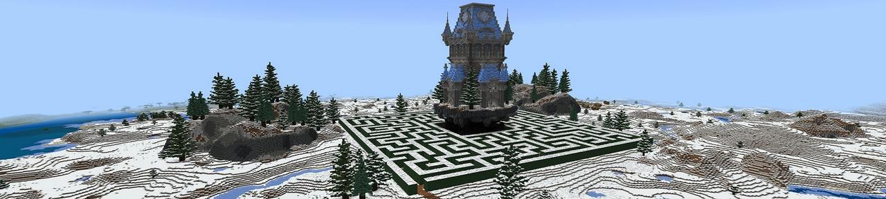 Panorama of the Minecraft Bedrock Marketplace product Frozen Maze created by Street Studios.