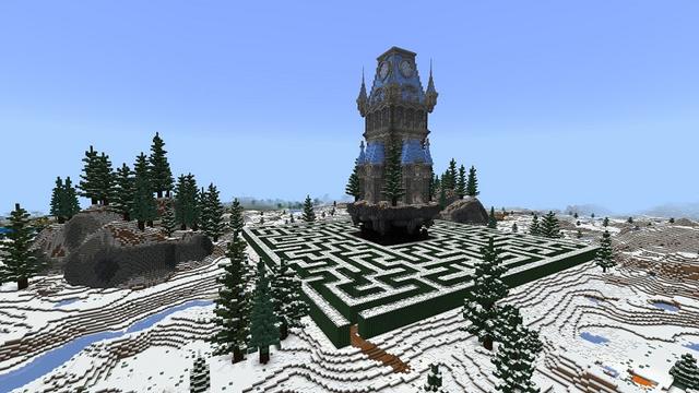 Screenshot of the Minecraft Bedrock Marketplace product Frozen Maze created by Street Studios.