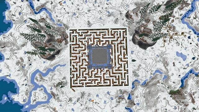Screenshot of the Minecraft Bedrock Marketplace product Frozen Maze created by Street Studios.