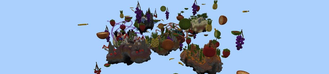 Panorama of the Minecraft Bedrock Marketplace product Fruits Skyblock created by Street Studios.