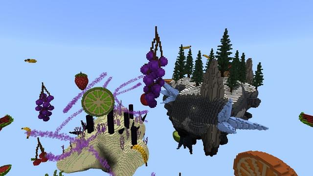 Screenshot of the Minecraft Bedrock Marketplace product Fruits Skyblock created by Street Studios.